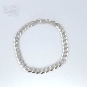 Bracciale-uomo-argento-925-maglia-italiana-regolabile-chiusura-moschettone